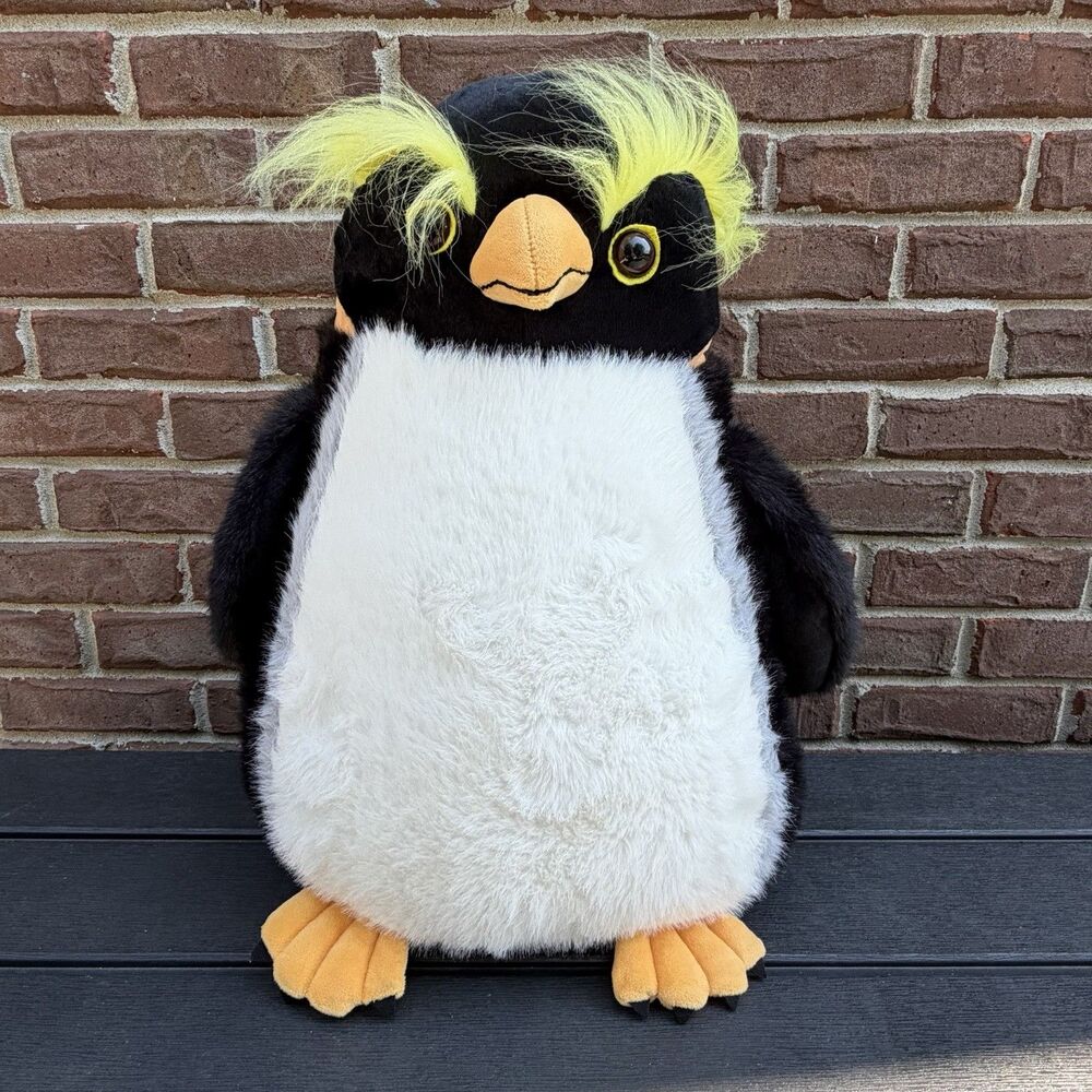 Macaroni Penguin Plush Hugfun International Large Jumbo Stuffed Animal 20” XL